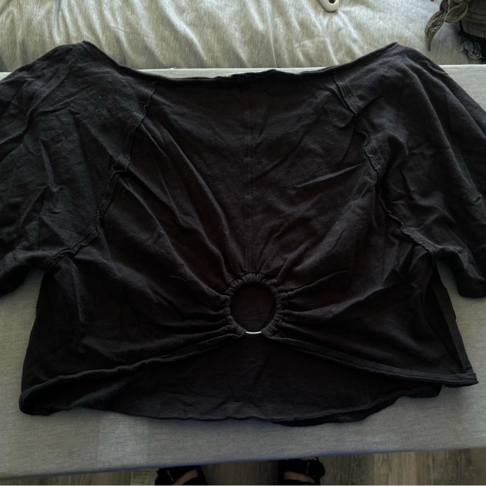 WE THE FREE black crop top